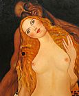 Gustav Klimt Adam and Eve painting